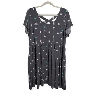 Torrid Winnie the Pooh Gray Skater Dress Women's Size 1X Novelty Printed